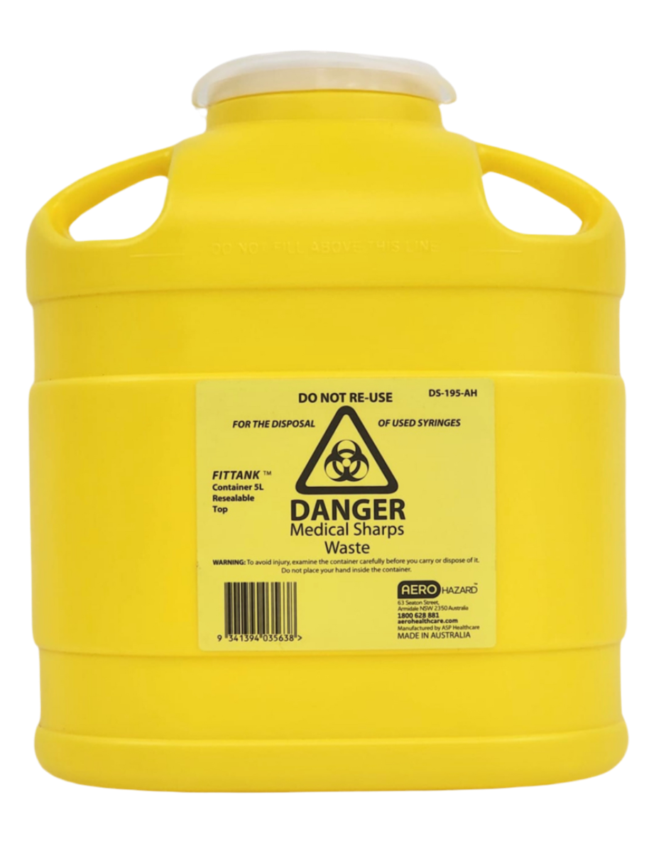 AEROHAZARD Sharps Disposal Container 5l