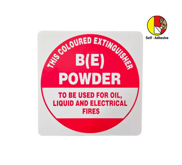 BE Extinguisher I.D Sign (Self-adhesive)