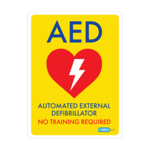 CARDIACT Yellow Poly AED Sign