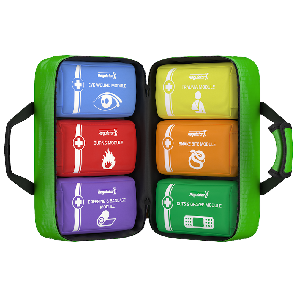 Modular First Aid Kit (Softpack) – Workplace Safety Compliant – 6 Injury-Specific Modules