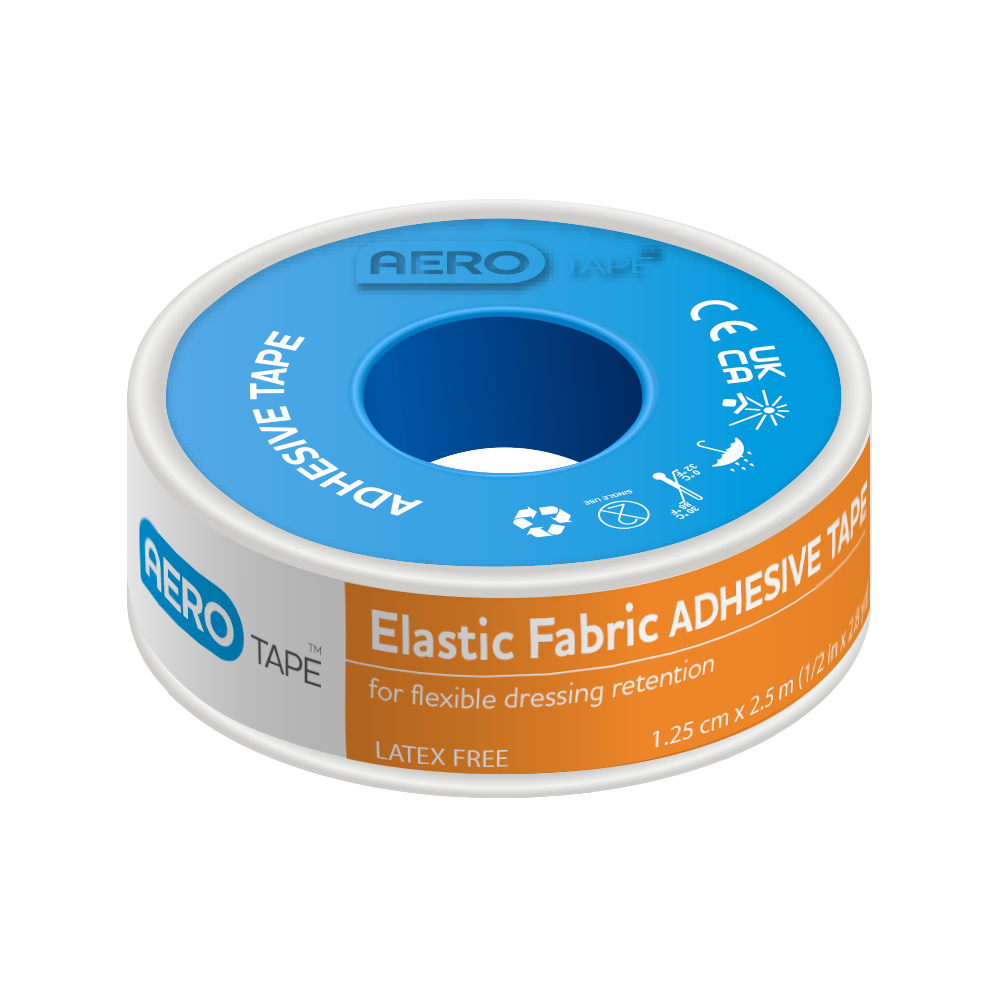 AEROTAPE Elastic Fabric Adhesive Tape 1.25cm x 2.5M