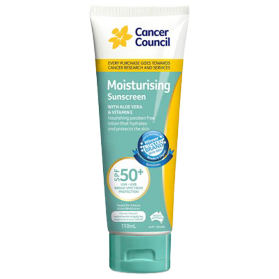 CANCER COUNCIL SPF50+ Moisturising Sunscreen Tube 110mL