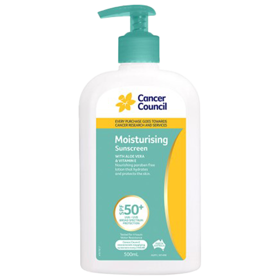 CANCER COUNCIL SPF50+ Moisturising Sunscreen Pump 500mL