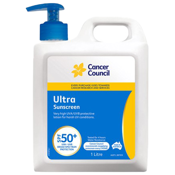 CANCER COUNCIL SPF50+ Sunscreen Ultra Pump 1L