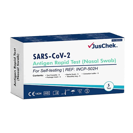 Nasal Rapid Antigen COVID-19 Self Test Pack/5