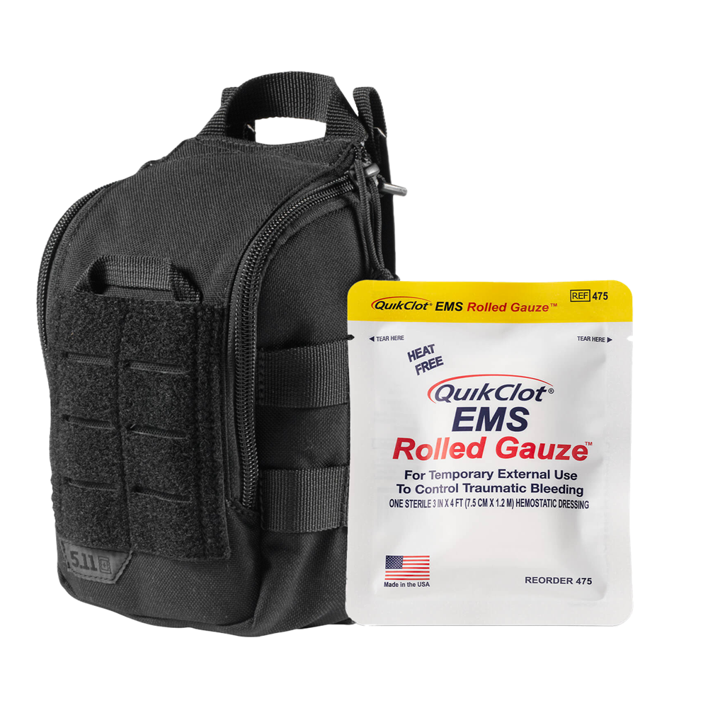 RAPIDSTOP Bleeding Control Kits - Medium,Tactical Pouch,EMS Roll