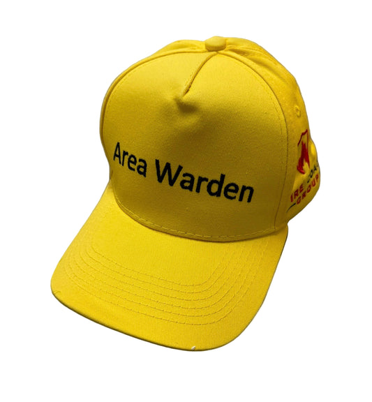 Area Floor Warden Cap / Hat – Yellow with Adjustable Back | Emergency Evacuation PPE