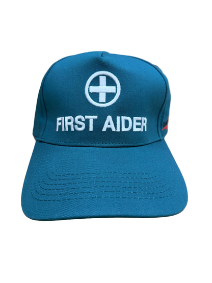 First Aider Cap / Hat – Green with Adjustable Back | Emergency Control PPE