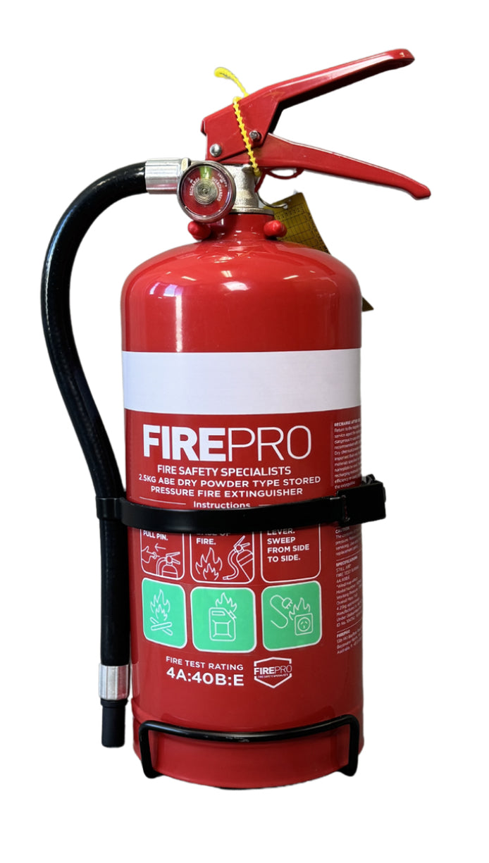 FirePro 2.5kg Dry Powder Fire Extinguisher – ABE Rated Safety for Home, Vehicle & Workplace