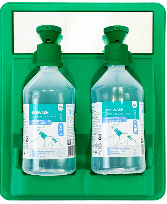 AEROWASH Drop Eyewash Station (2 x 500mL bottles)
