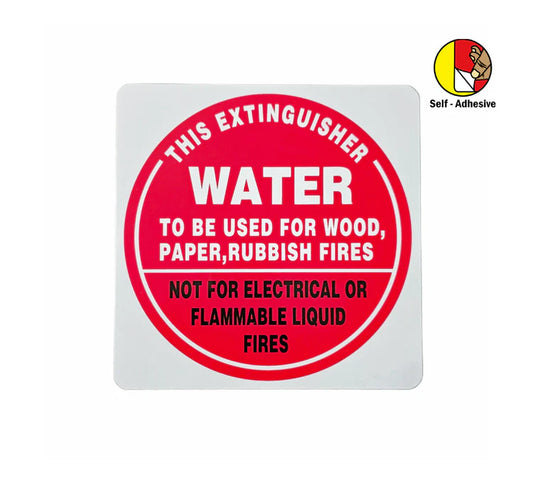 Water Extinguisher I.D Sign (Self-adhesive)