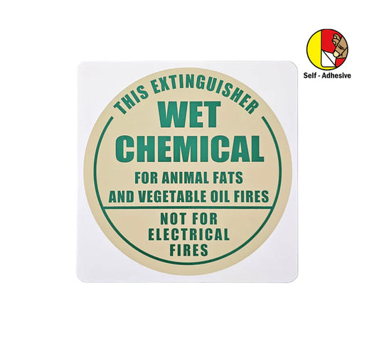 Wet Chemical Extinguisher I.D Sign (Self-adhesive)