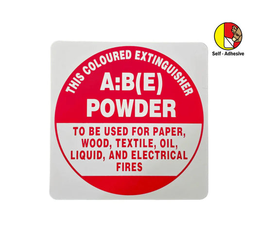 ABE Extinguisher I.D Sign (Self-adhesive)