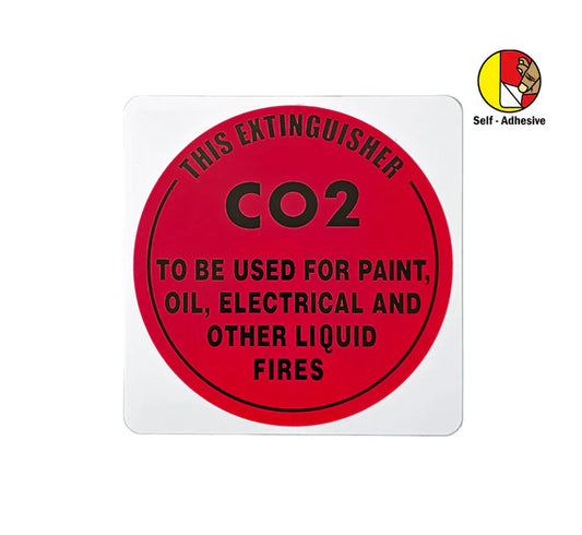 CO2 Extinguisher I.D Sign (Self-adhesive)