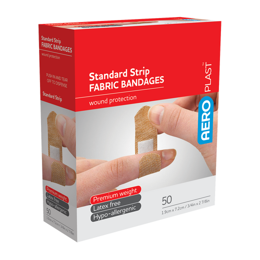 AEROPLAST Premium Fabric Standard Strip 7.2 x 1.9cm Box/50