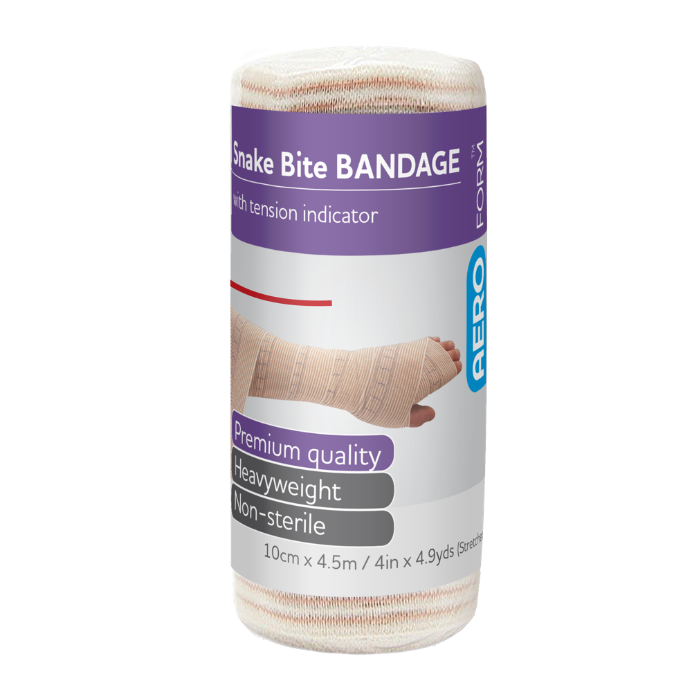 AEROFORM Short Snake Bite Bandage with Indicator 10cm x 4.5M Wrap