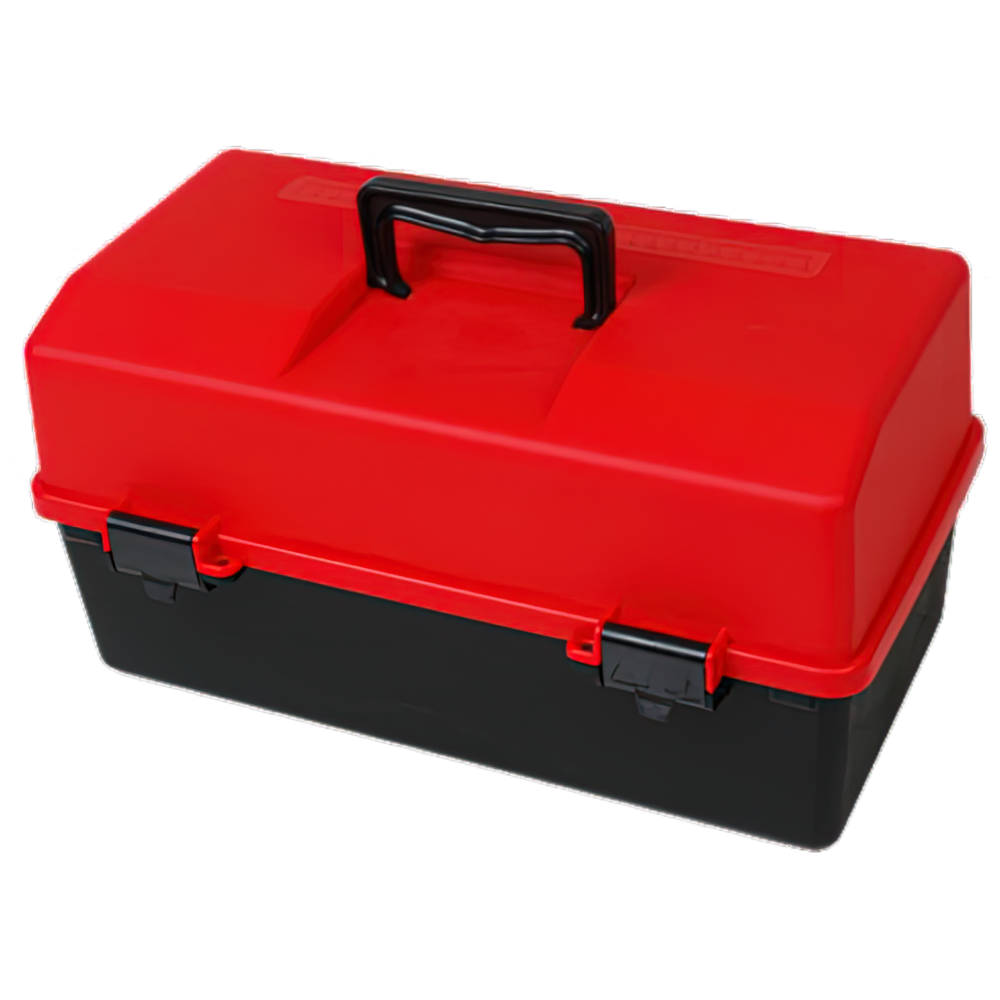 AEROCASE Red and Black Plastic Tacklebox with 6 Trays 30 x 46.5 x 25.4cm