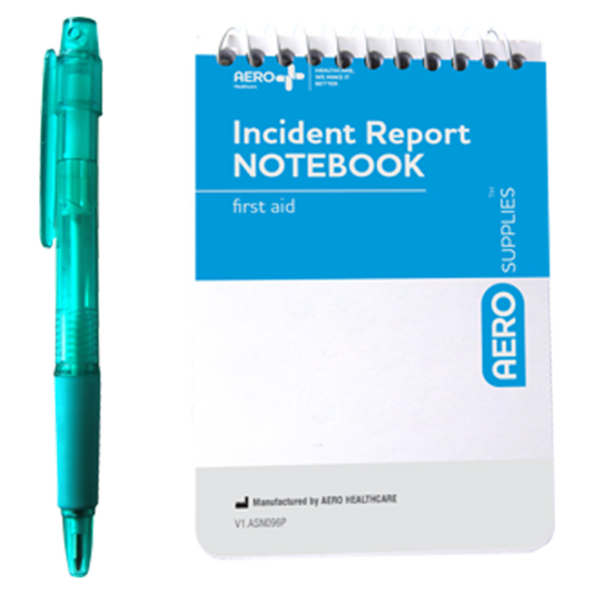 AEROSUPPLIES First Aid Notebook with Pen