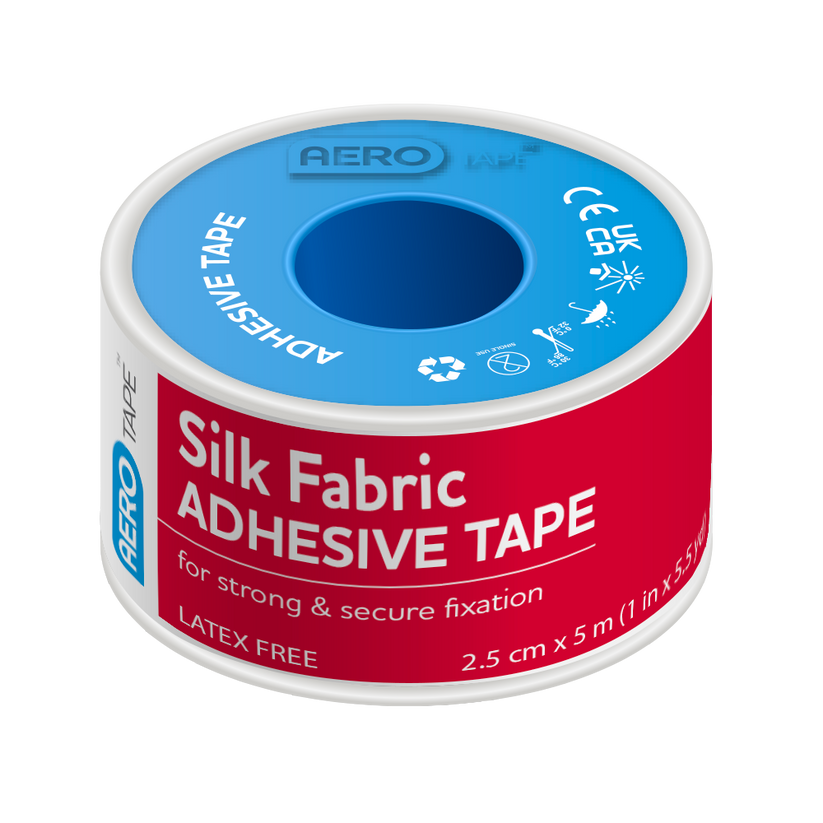 AEROTAPE Silk Fabric Adhesive Tape 2.5cm x 5M – First Aid Store Australia