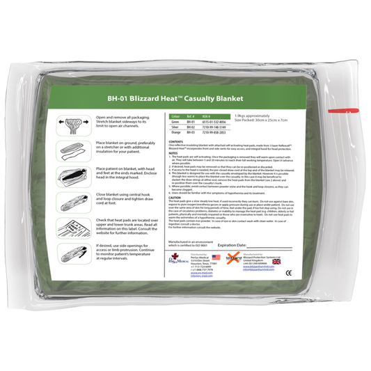 BLIZZARD Green Heat Casualty Blanket 245 x 265cm