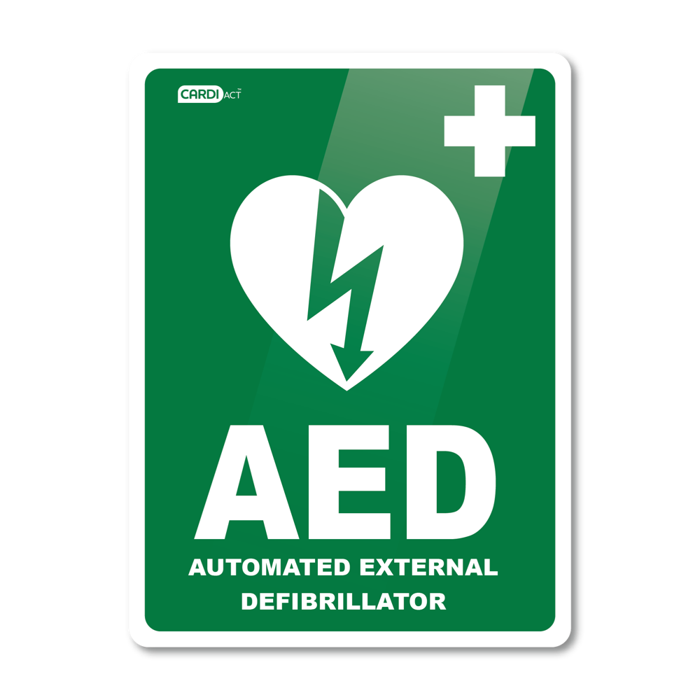 CARDIACT Poly AED Sign 22.5 x 30cm