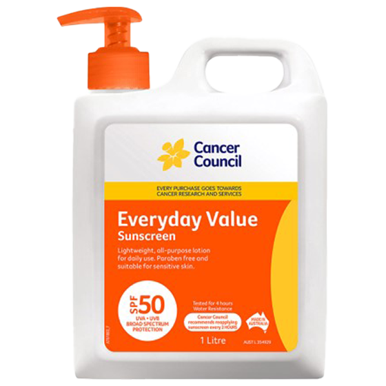 CANCER COUNCIL SPF50 Everyday Value Sunscreen Pump 1L