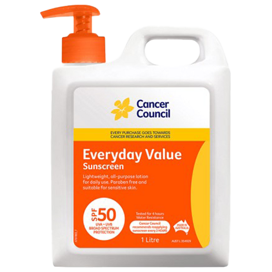 CANCER COUNCIL SPF50 Everyday Value Sunscreen Pump 1L