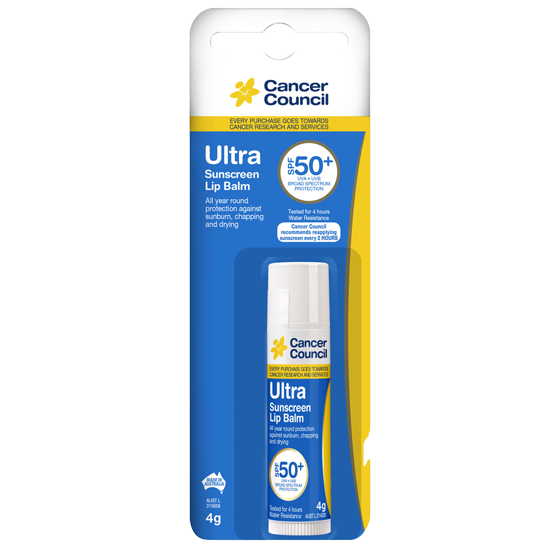CANCER COUNCIL SPF50+ Ultra Lip Balm 4g