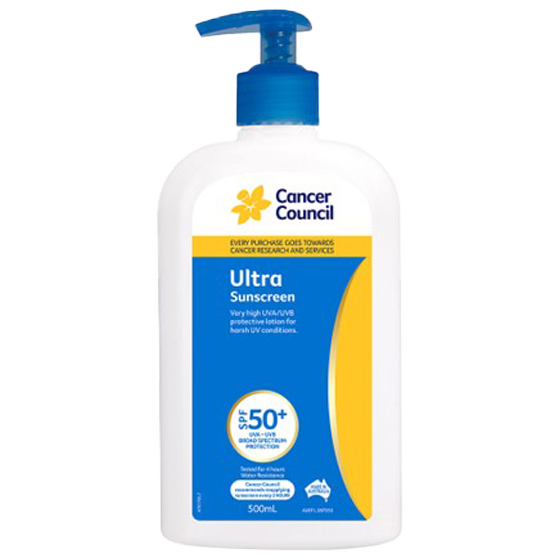 CANCER COUNCIL SPF50+ Ultra Sunscreen Pump 500mL