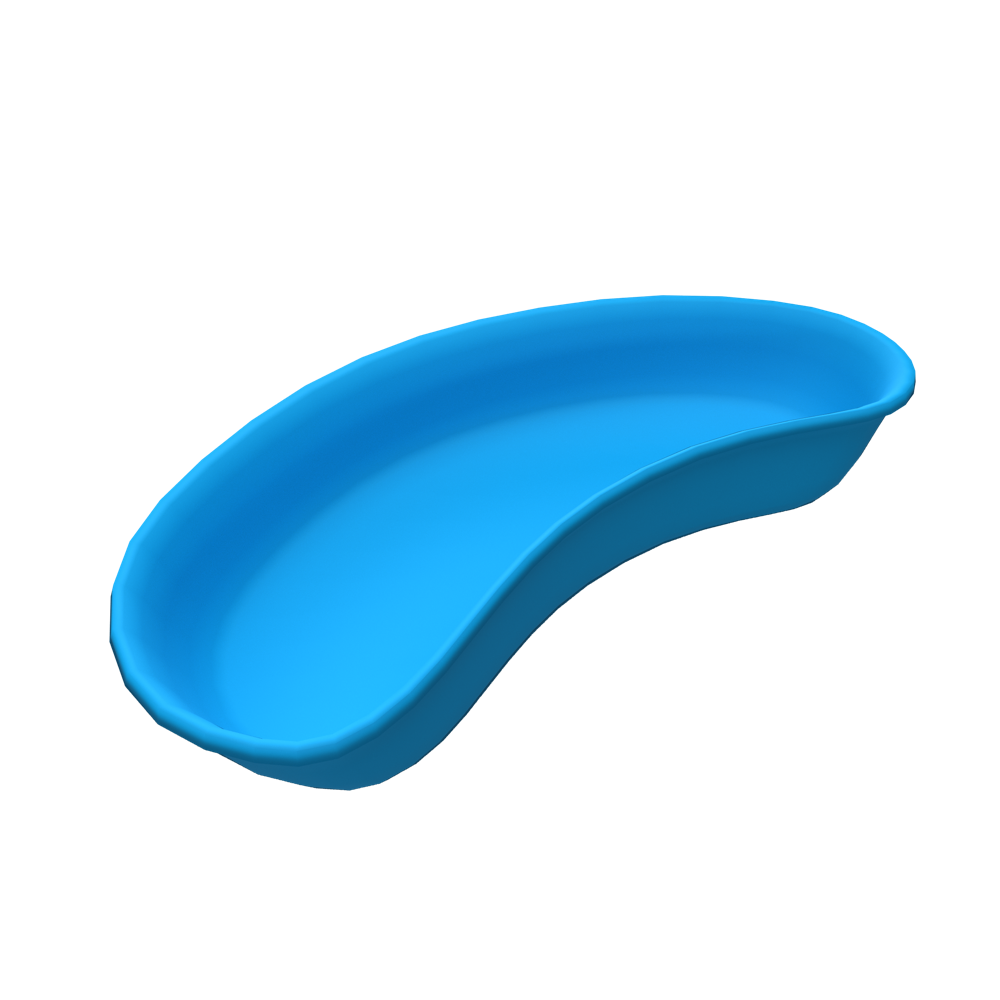 Disposable Blue Plastic Kidney Dish 700mL (230mm)