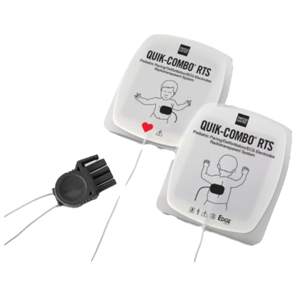 LifePak RTS electrodes with QUIK-COMBO connector &ndash; Pediatric (for LP12, LP15 &amp;amp; LP20) Short Dated