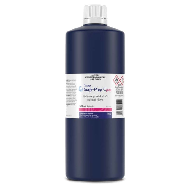 SURGI-PREP C Pink Chlorhexidine 0.5% and Ethanol 70% Bottle 500mL