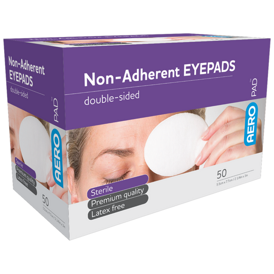 AEROPAD Non-Adherent Eye Pads 5.5cm x 7.7cm Box/50