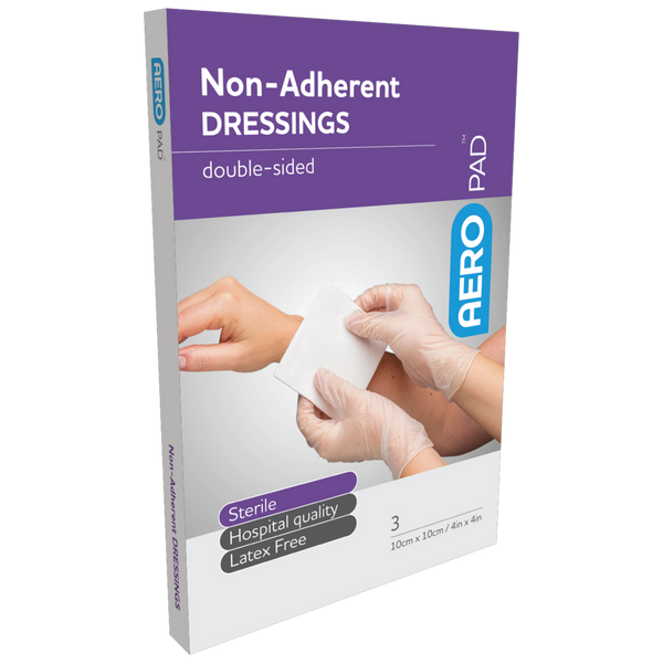 AEROPAD Non-Adherent Dressing 10 x 10cm Box/3 – First Aid Store Australia