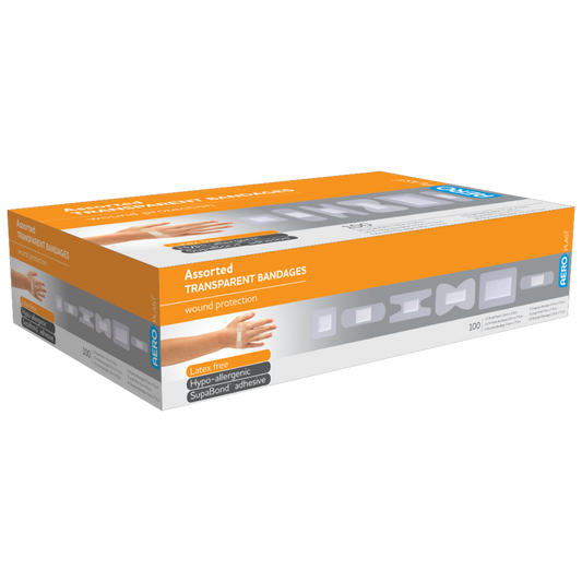 AEROPLAST Transparent Assorted Dressings Box/100